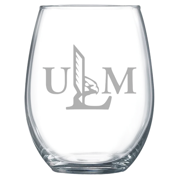 University of Louisiana Monroe Polar Camel 15 oz. Stemless Wine Glass