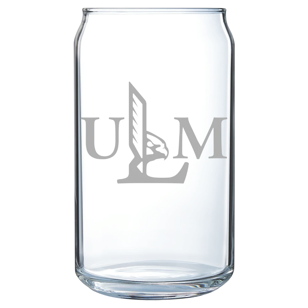 University of Louisiana Monroe Polar Camel 16 oz. Can Glass