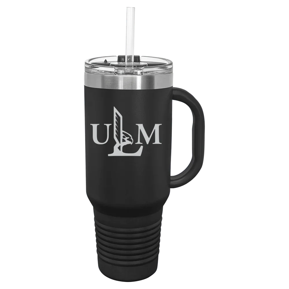 University of Louisiana Monroe Polar Camel 40 oz. Travel Mug with Snap Lid & Straw
