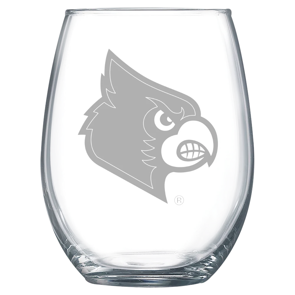 University of Louisville Polar Camel 15 oz. Stemless Wine Glass