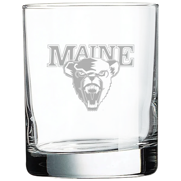 University of Maine Polar Camel 10 1/2 oz. On The Rocks Glass