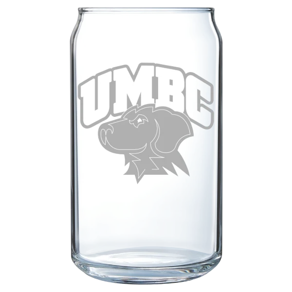 University of Maryland, Baltimore County Polar Camel 16 oz. Can Glass