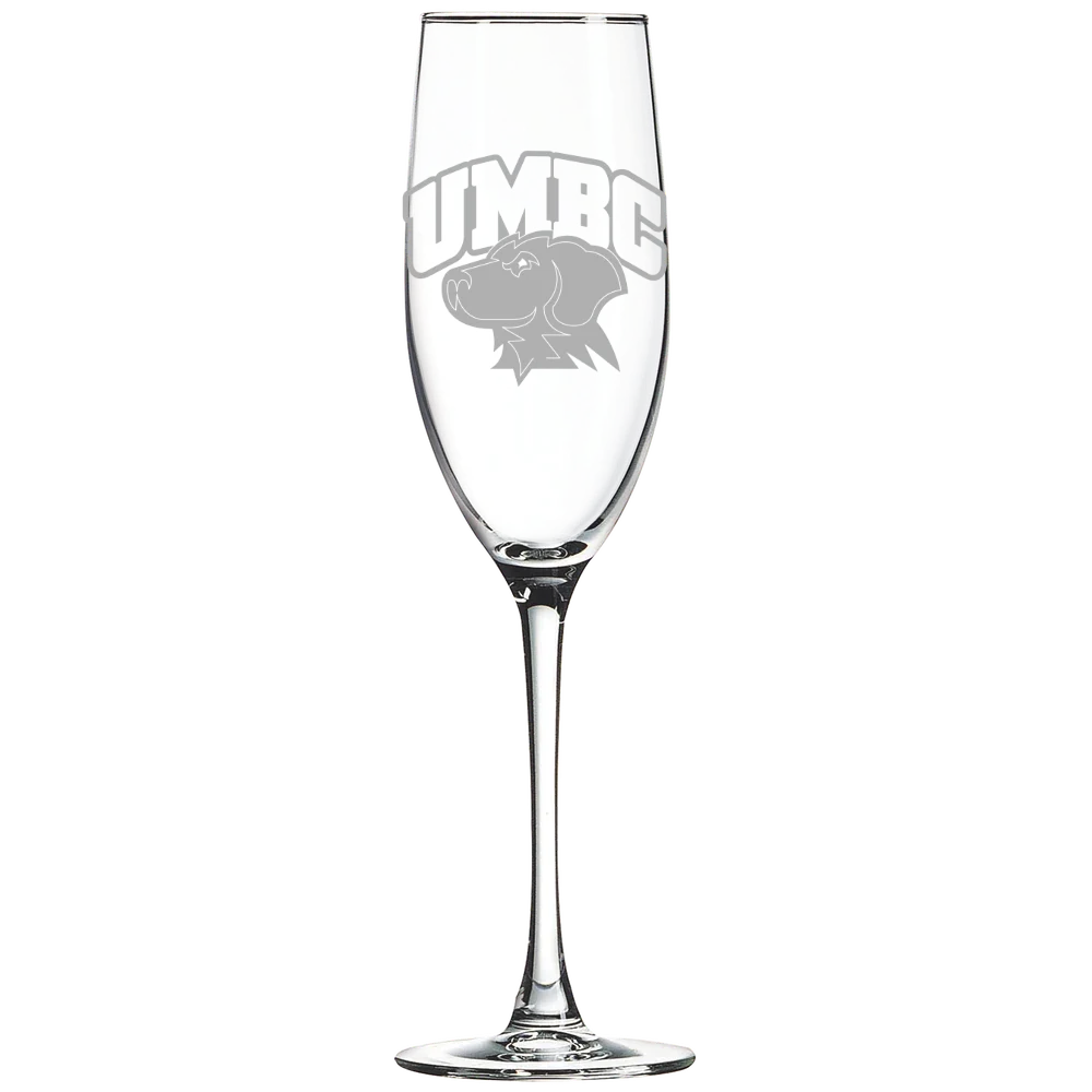 University of Maryland, Baltimore County Polar Camel 8 oz. Champagne Flute