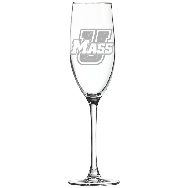 University of Massachusetts, Amherst Polar Camel 8 oz. Champagne Flute