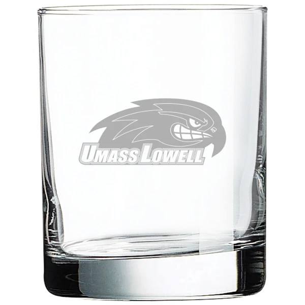 University of Massachusetts Lowell Polar Camel 10 1/2 oz. On The Rocks Glass