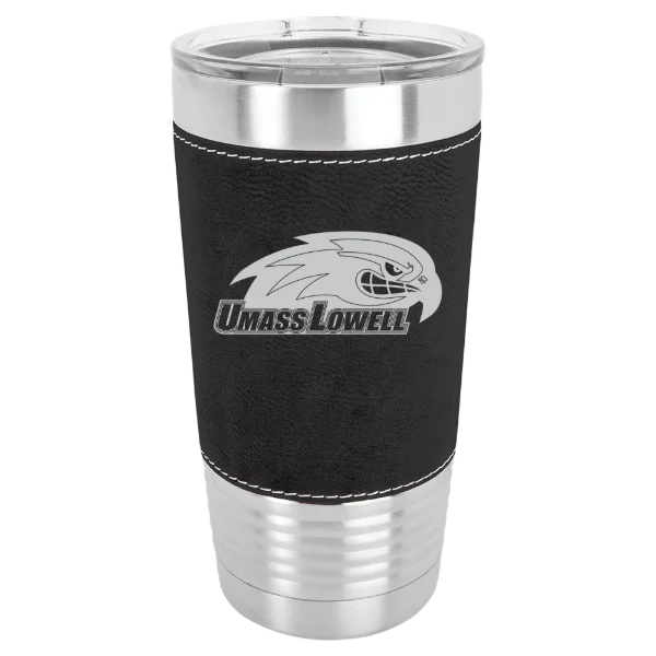 University of Massachusetts Lowell Polar Camel 20 oz. Leatherette Grip Tumbler with Standard Lid
