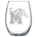 University of Memphis Polar Camel 15 oz. Stemless Wine Glass
