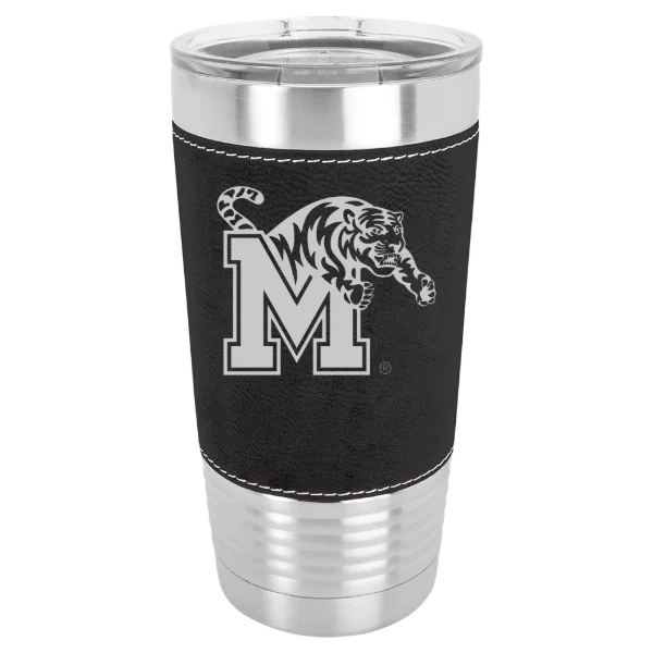 University of Memphis Polar Camel 20 oz. Leatherette Grip Tumbler with Standard Lid
