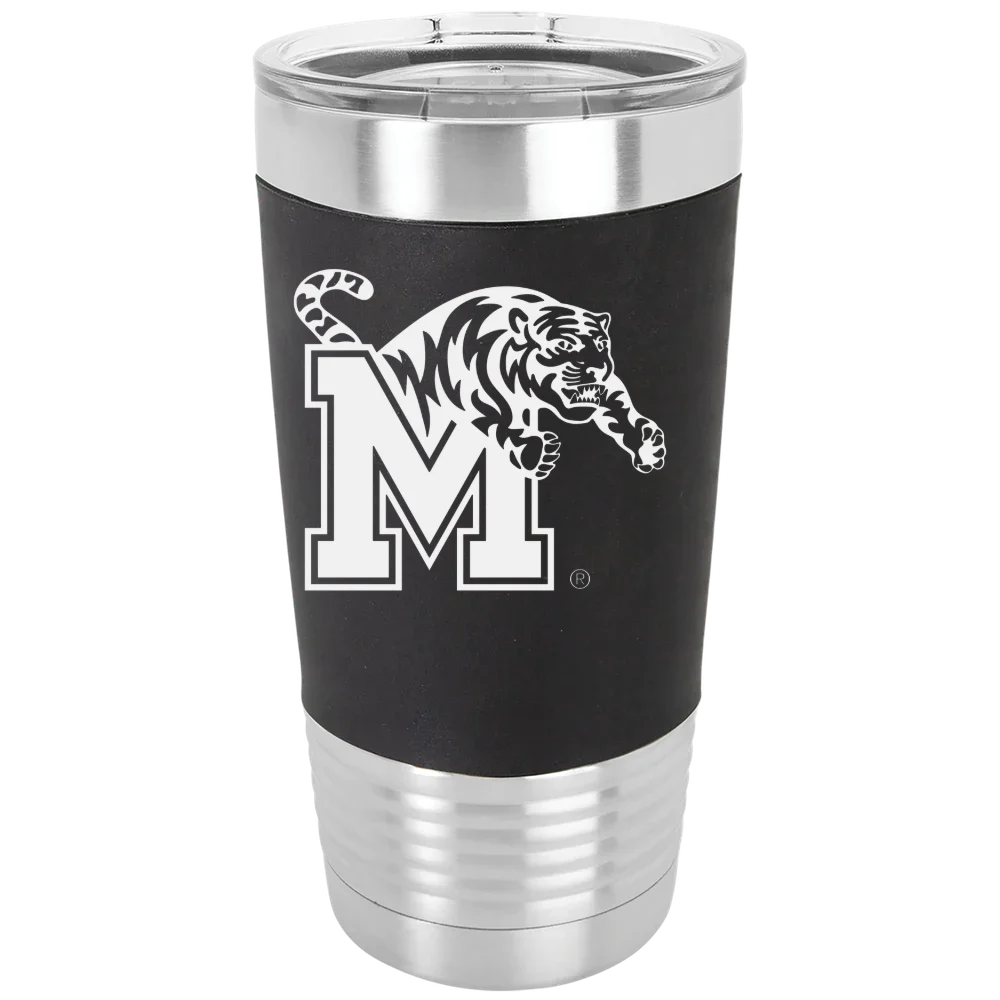University of Memphis Polar Camel 20 oz. Silicone Grip Tumbler with Standard Lid
