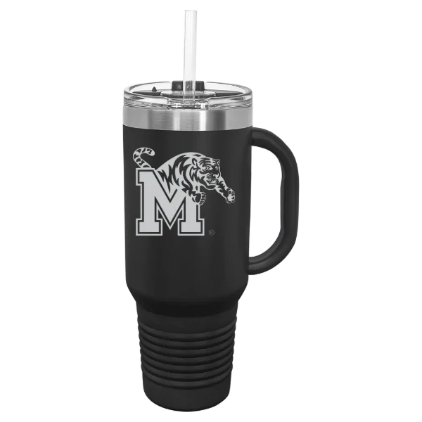 University of Memphis Polar Camel 40 oz. Travel Mug with Snap Lid & Straw