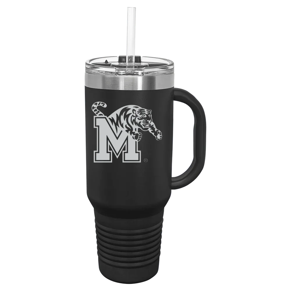 University of Memphis Polar Camel 40 oz. Travel Mug with Snap Lid & Straw
