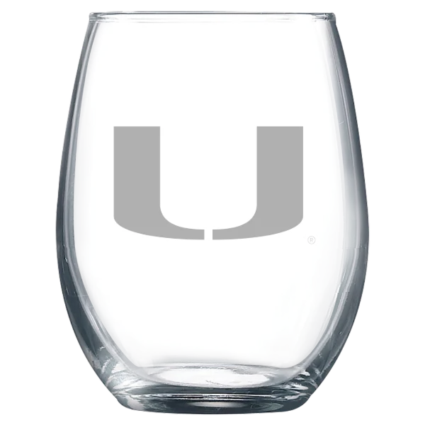 University of Miami (Florida) Polar Camel 9 oz. Stemless Wine Glass
