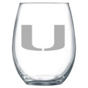 University of Miami (Florida) Polar Camel 15 oz. Stemless Wine Glass