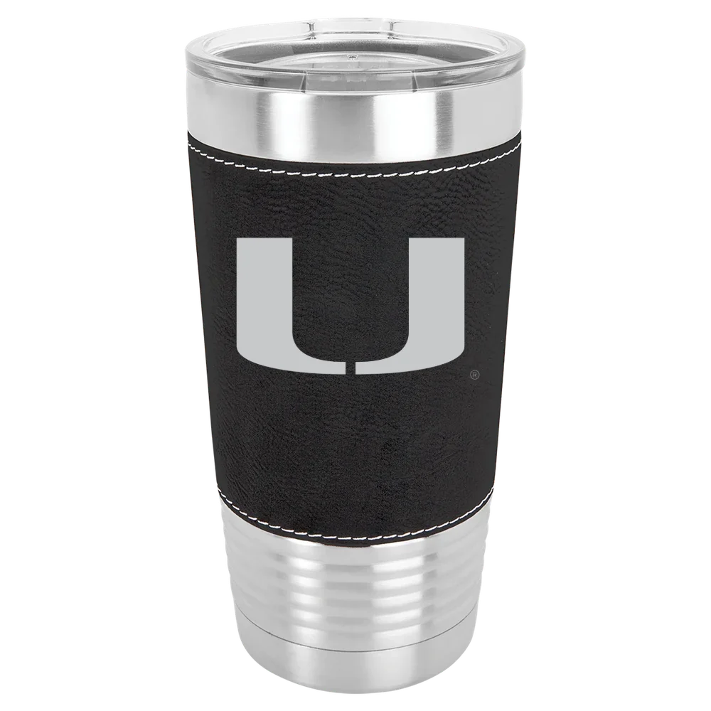 University of Miami (Florida) Polar Camel 20 oz. Leatherette Grip Tumbler with Standard Lid