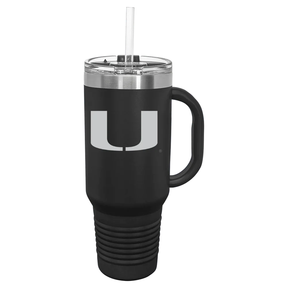 University of Miami (Florida) Polar Camel 40 oz. Travel Mug with Snap Lid & Straw