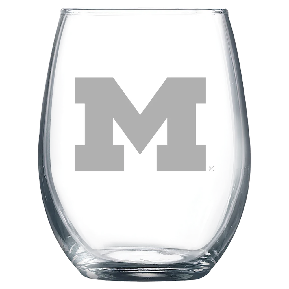 University of Michigan Polar Camel 9 oz. Stemless Wine Glass