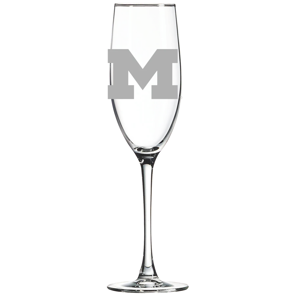 University of Michigan Polar Camel 8 oz. Champagne Flute