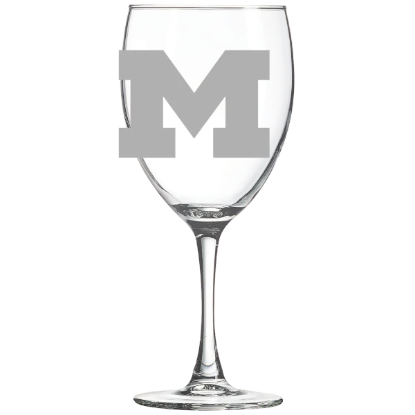 University of Michigan Polar Camel 10 1/2 oz. Wine Glass