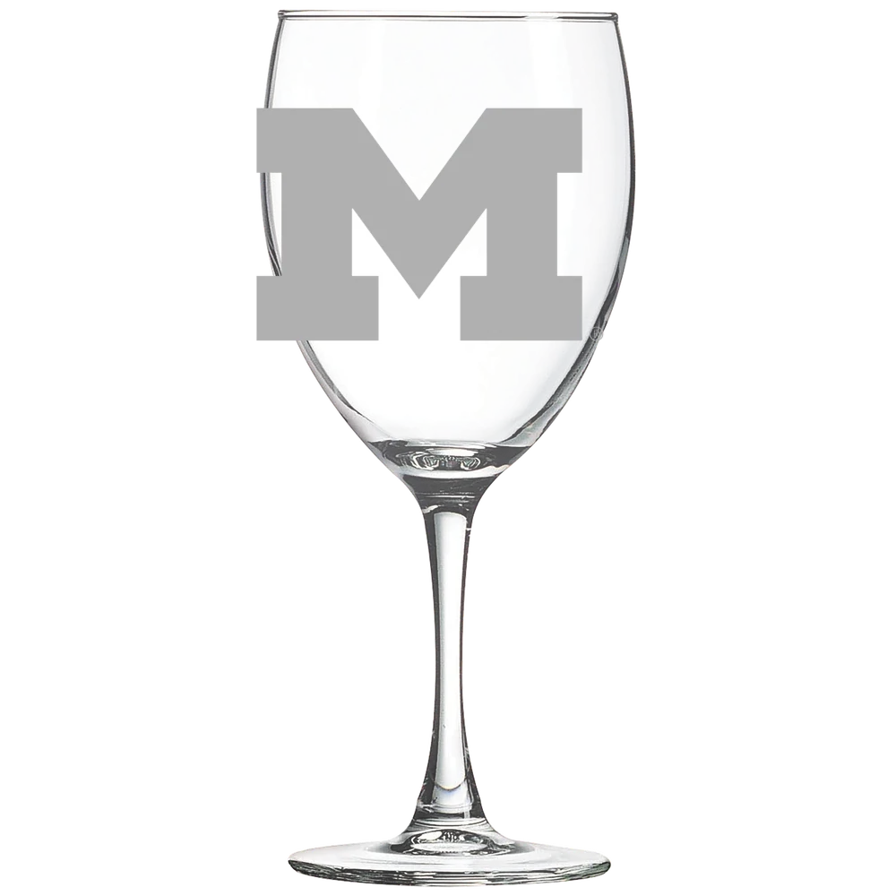 University of Michigan Polar Camel 10 1/2 oz. Wine Glass