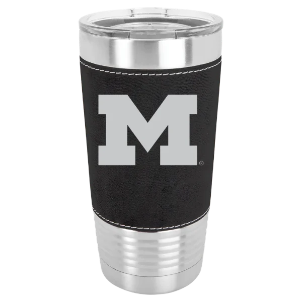 University of Michigan Polar Camel 20 oz. Leatherette Grip Tumbler with Standard Lid