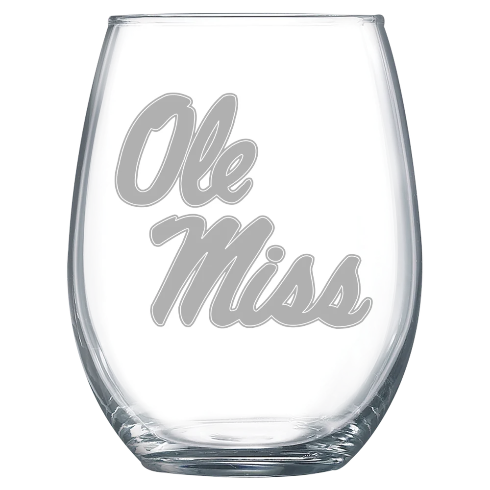 University of Mississippi Polar Camel 15 oz. Stemless Wine Glass