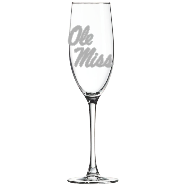 University of Mississippi Polar Camel 8 oz. Champagne Flute