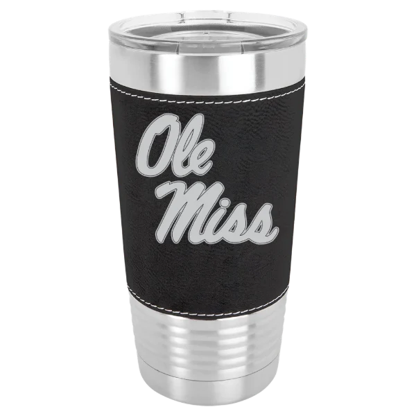 University of Mississippi Polar Camel 20 oz. Leatherette Grip Tumbler with Standard Lid