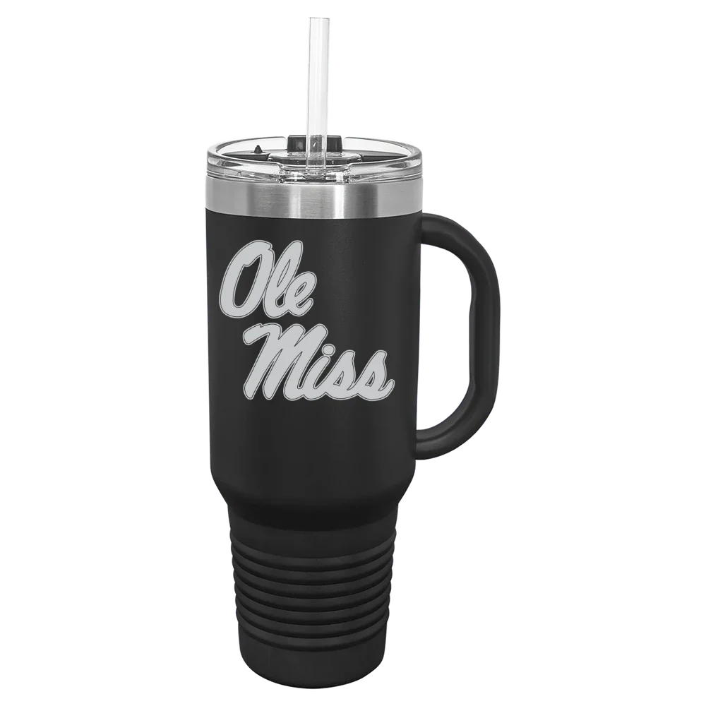 University of Mississippi Polar Camel 40 oz. Travel Mug with Snap Lid & Straw