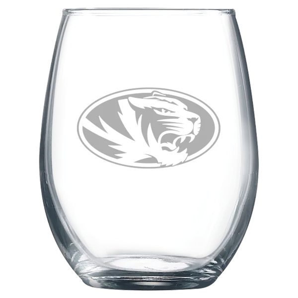 University of Missouri, Columbia Polar Camel 9 oz. Stemless Wine Glass