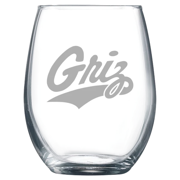 University of Montana Polar Camel 9 oz. Stemless Wine Glass