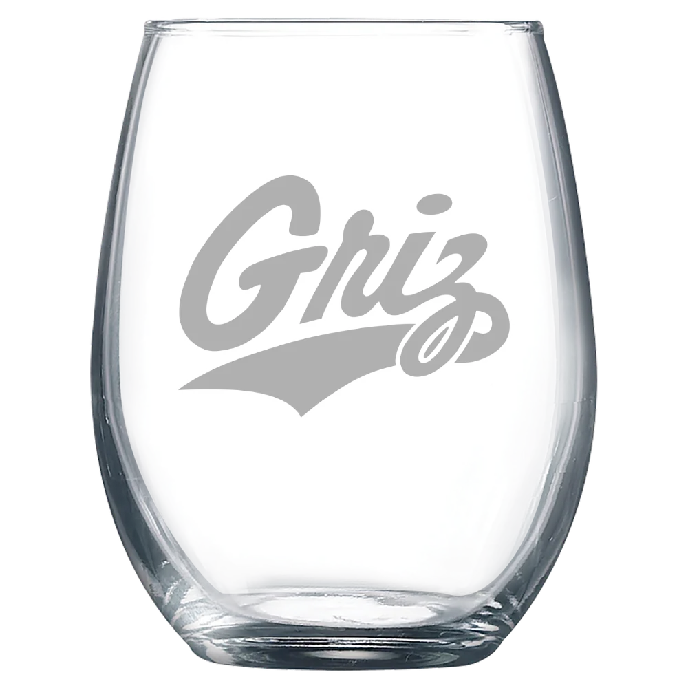University of Montana Polar Camel 9 oz. Stemless Wine Glass