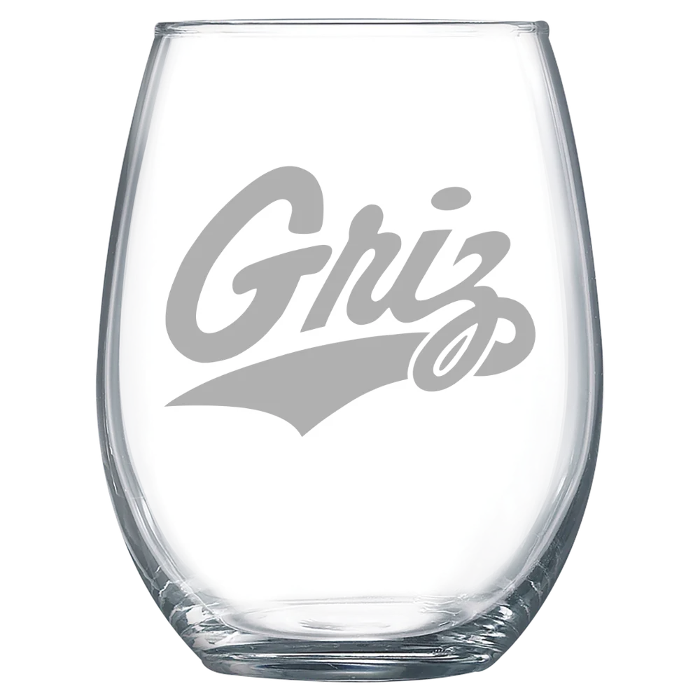 University of Montana Polar Camel 15 oz. Stemless Wine Glass