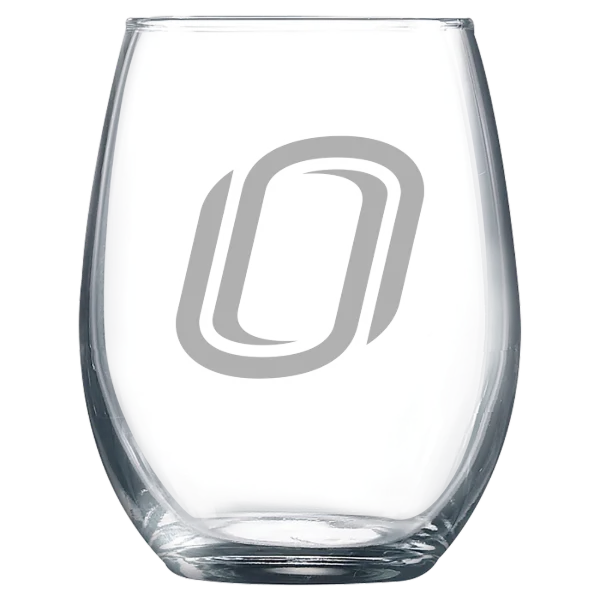 University of Nebraska at Omaha Polar Camel 9 oz. Stemless Wine Glass