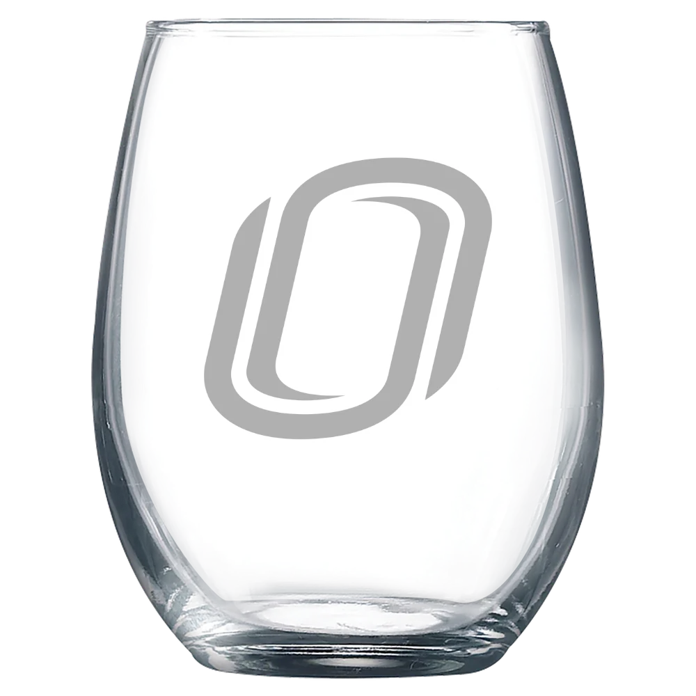 University of Nebraska at Omaha Polar Camel 9 oz. Stemless Wine Glass