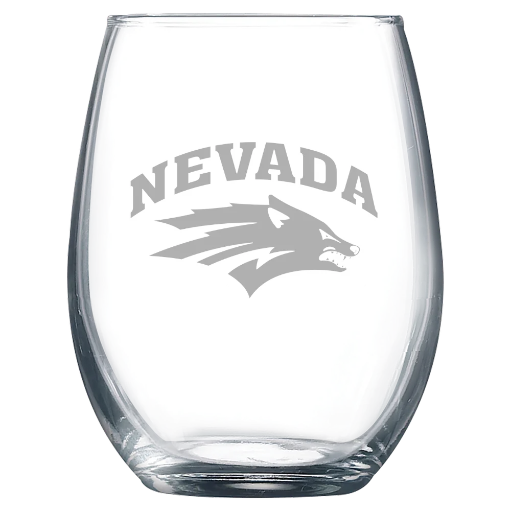 University of Nevada, Reno Polar Camel 9 oz. Stemless Wine Glass