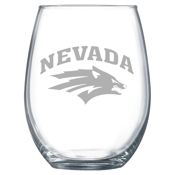 University of Nevada, Reno Polar Camel 15 oz. Stemless Wine Glass