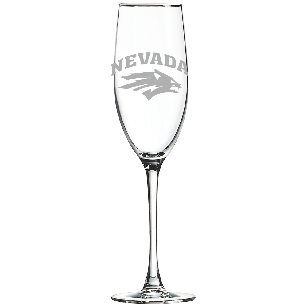University of Nevada, Reno Polar Camel 8 oz. Champagne Flute