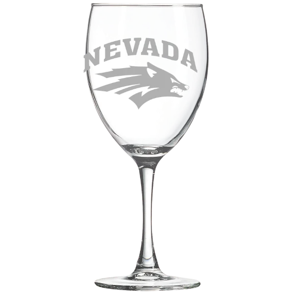 University of Nevada, Reno Polar Camel 10 1/2 oz. Wine Glass