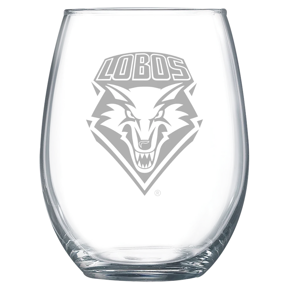 University of New Mexico Polar Camel 15 oz. Stemless Wine Glass