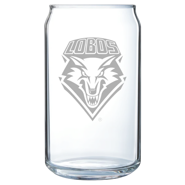 University of New Mexico Polar Camel 16 oz. Can Glass