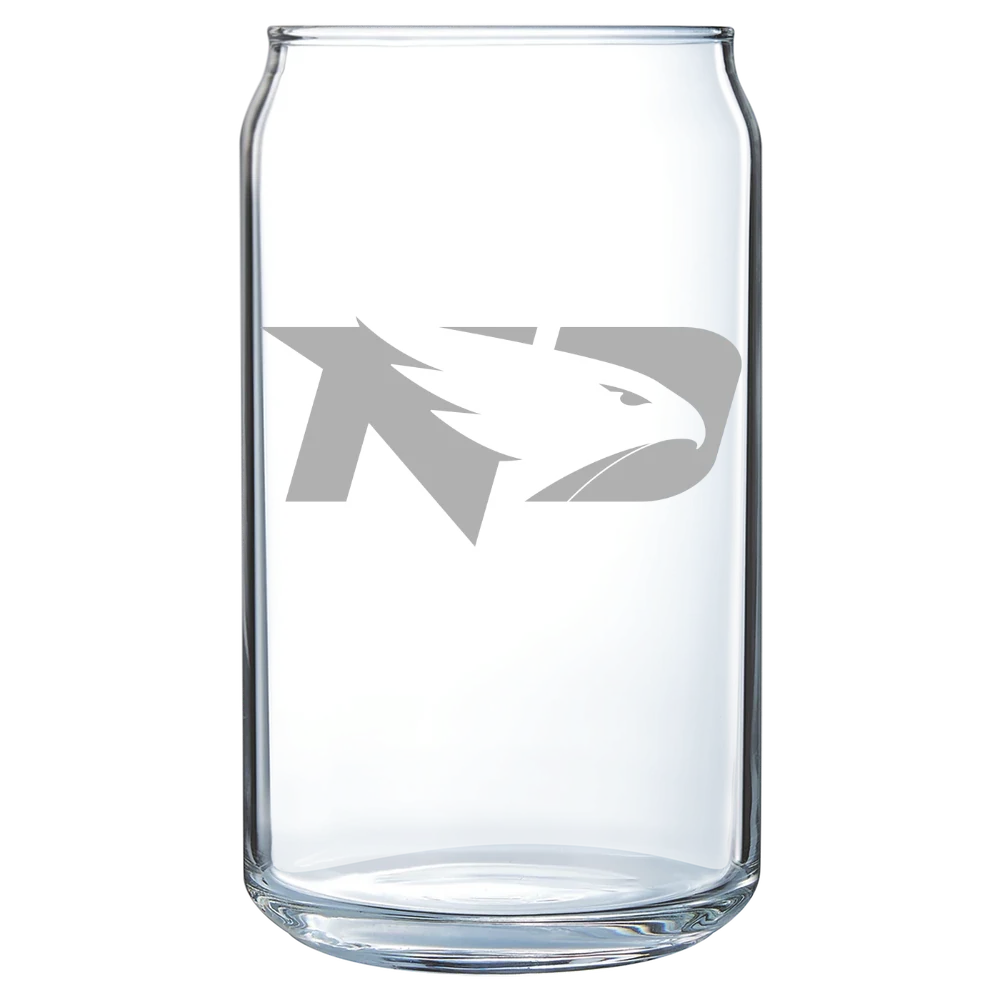 University of North Dakota Polar Camel 16 oz. Can Glass