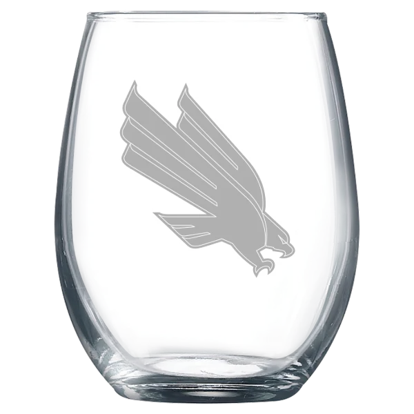 University of North Texas Polar Camel 9 oz. Stemless Wine Glass