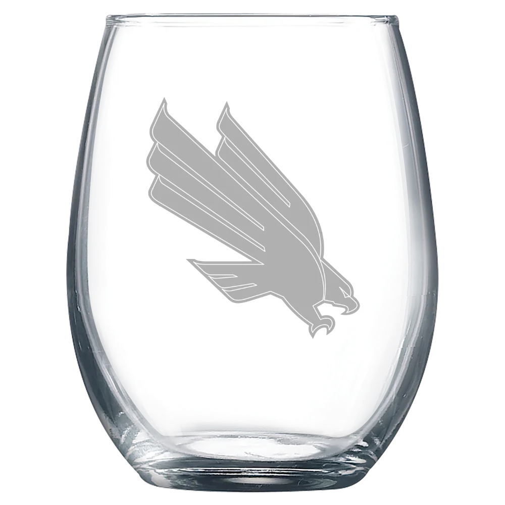 University of North Texas Polar Camel 9 oz. Stemless Wine Glass