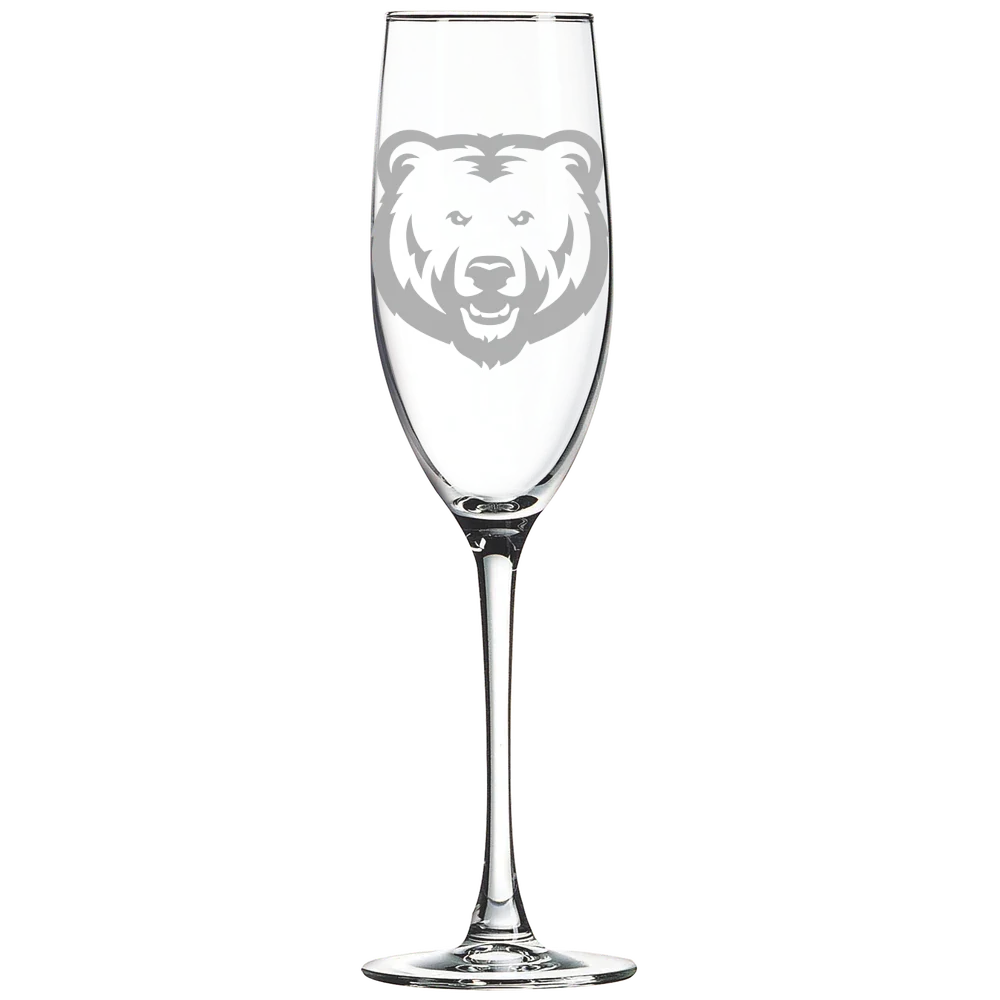 University of Northern Colorado Polar Camel 8 oz. Champagne Flute