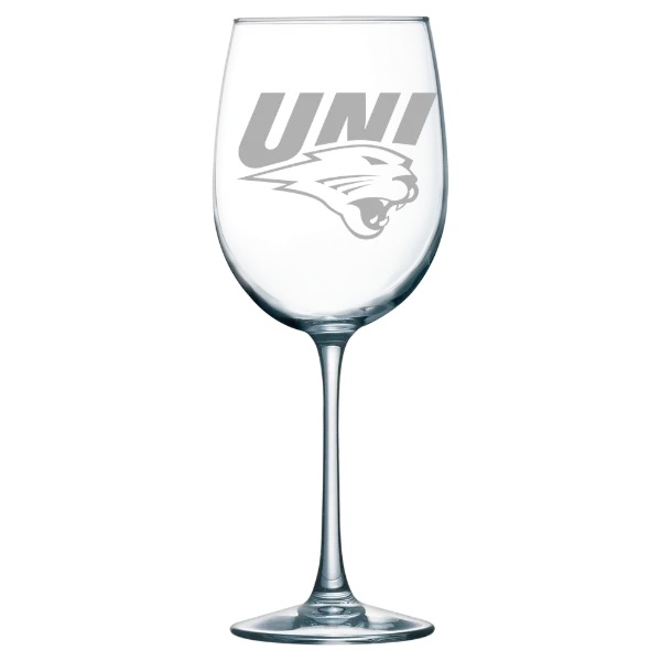 University of Northern Iowa Polar Camel 19 oz. Wine Glass