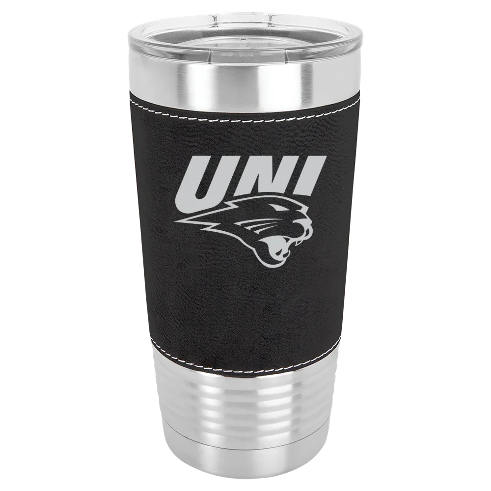 University of Northern Iowa Polar Camel 20 oz. Leatherette Grip Tumbler with Standard Lid