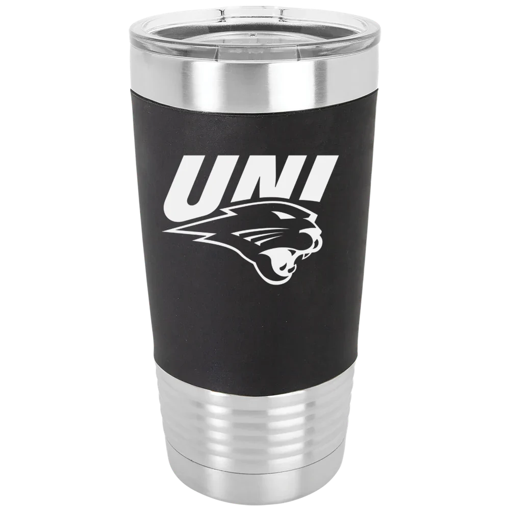 University of Northern Iowa Polar Camel 20 oz. Silicone Grip Tumbler with Standard Lid