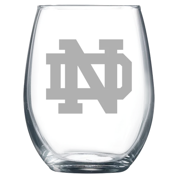 University of Notre Dame Polar Camel 9 oz. Stemless Wine Glass