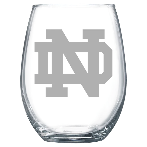 University of Notre Dame Polar Camel 15 oz. Stemless Wine Glass