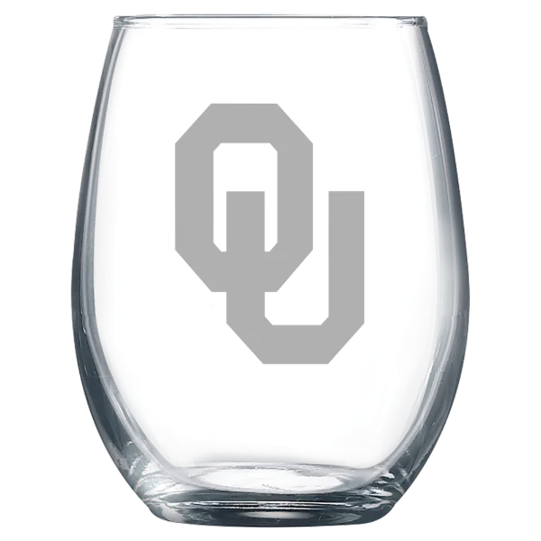 University of Oklahoma Polar Camel 9 oz. Stemless Wine Glass